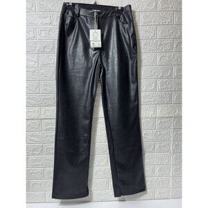 NEW WITH TAGS - Kuwalla Montreal Womens Size Large Black Pleather Pants